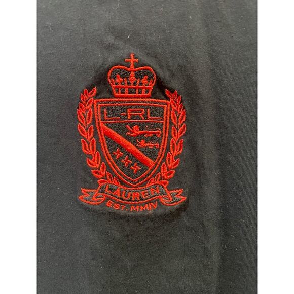 Vintage Ralph Lauren Navy Blue T-Shirt Red Embroidered Logo Classic Tee Sz M - Picture 6 of 7